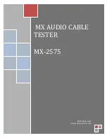 Preview for 1 page of MDR Electronics MX-2575 User Manual