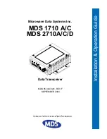 Предварительный просмотр 1 страницы MDS 1710 A Installation & Operation Manual