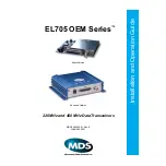 Preview for 1 page of MDS EL705 OEM Series Installation And Operation Manual