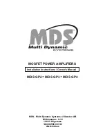 Предварительный просмотр 1 страницы MDS MDS GP2 Installation Instructions & Owner'S Manual