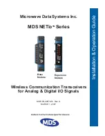 MDS NETio Series Installation & Operation Manual предпросмотр