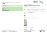 Предварительный просмотр 1 страницы MDT Technologies SCN-LOG1.01 Operating Instructions