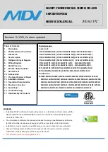 Предварительный просмотр 1 страницы MDV CCA3U-09HRFN1-MC Service Manual