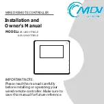 MDV KJR-120X1/TFBG-E Installation And Owner'S Manual preview