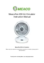 Preview for 1 page of Meaco MeacoFan 650 Instruction Manual