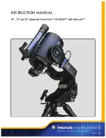 Meade Advanced Coma-Free f/8 LX600 with StarLock Instruction Manual предпросмотр