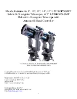 Meade LX200GPS-SMT Technical Manual предпросмотр