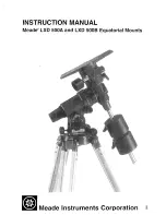 Предварительный просмотр 1 страницы Meade Meade LXD 500A Instruction Manual