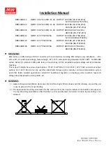 Предварительный просмотр 2 страницы Mean Well DDR-480B-12 Installation Manual