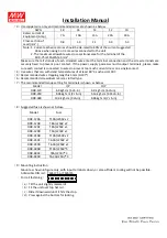 Предварительный просмотр 3 страницы Mean Well DDR-480B-12 Installation Manual