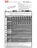 Предварительный просмотр 1 страницы Mean Well HLG-240H-15 Quick Start Manual