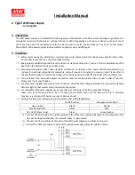 Предварительный просмотр 1 страницы Mean Well LCM-25 Installation Manual