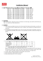 Mean Well NDR-75-12 Installation Manual предпросмотр