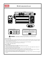 Preview for 2 page of Mean Well PB-230 Instruction Manual