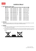 Предварительный просмотр 1 страницы Mean Well SDR Series Installation Manual