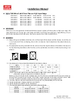 Mean Well TDR-480-24 Installation Manual предпросмотр