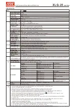 Предварительный просмотр 2 страницы Mean Well XLG-25 Series Manual