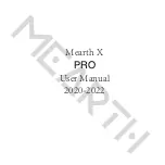 Preview for 1 page of Mearth X Pro 2020 User Manual