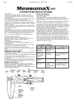 Предварительный просмотр 3 страницы Measumax 31-1885 Instruction Manual