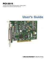 Measurement Computing PCI-2515 User Manual preview