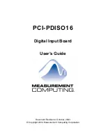 Measurement Computing PCI-PDISO16 User Manual preview