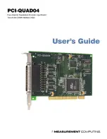 Preview for 1 page of Measurement Computing PCI-QUAD04 User Manual