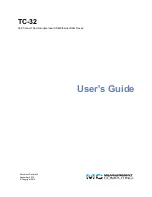 Preview for 1 page of Measurement Computing TC-32 User Manual