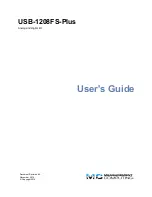 Preview for 1 page of Measurement Computing USB-1208FS-Plus User Manual