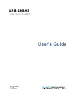 Measurement Computing USB-1208HS User Manual preview