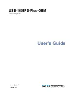 Measurement Computing USB-1608FS-Plus-OEM User Manual preview