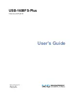 Measurement Computing USB-1608FS-Plus User Manual preview