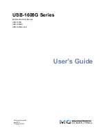 Preview for 1 page of Measurement Computing USB-1608G User Manual