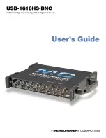 Preview for 1 page of Measurement Computing USB-1616HS-BNC User Manual