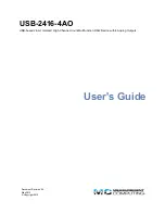 Preview for 1 page of Measurement Computing USB-2416-4AO User Manual