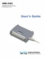 Preview for 1 page of Measurement Computing USB-3103 User Manual