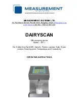 Measurement Systems DAIRYSCAN JET 1 Operating Instructions Manual предпросмотр