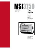 Preview for 1 page of Measurement Systems MSI-3750 User Manual