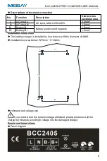 Preview for 7 page of Mebay BCC2405 User Manual