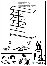 Meblik Bookcase low 150 Manual предпросмотр