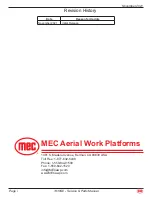 Preview for 2 page of Mec 1330SE Service & Parts Manual