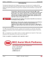 Preview for 4 page of Mec 5805A Operator'S Manual