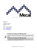 Preview for 2 page of Mecal UNI MECAL VERSION Operation And Maintenance Manual