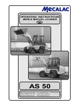 Preview for 1 page of mecalac AS 50 Operating Instructions Manual