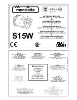 Mecc Alte S15W SERIES Use And Maintenance Manual preview