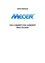 Mecer IVR-1200MPPT User Manual предпросмотр