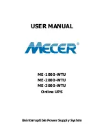 Mecer ME-1000-WTU User Manual preview