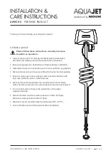 MECHLINE AQUAJET AJPR50-2 Installation & Care Instructions preview