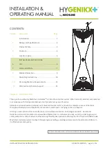 MECHLINE HyGenikx+ HGX-T-05-O Installation & Operating Manual preview