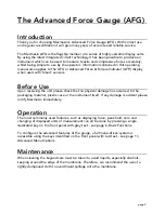 Preview for 3 page of Mecmesin AFG 10 Operating Manual