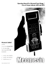 Preview for 1 page of Mecmesin AFG Series Operation Manual